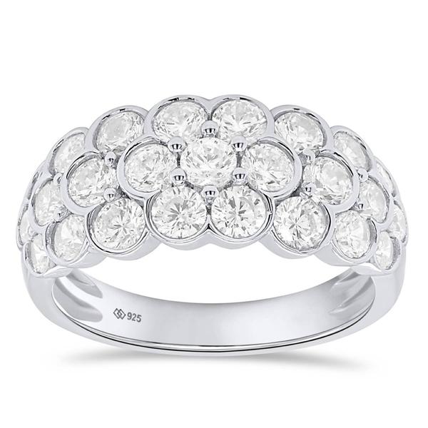 Nova Star(R) 2ctw. Sterling Silver Lab Grown Diamond Statement Ring