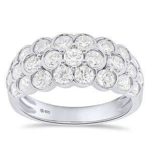 Nova Star(R) 2ctw. Sterling Silver Lab Grown Diamond Statement Ring