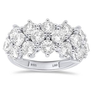 Nova Star(R) Sterling Silver 3ctw. Lab-Grown Diamond Fashion Ring