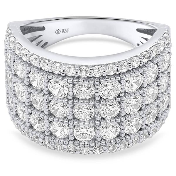 Nova Star(R) Sterling Silver Lab Grown Diamond Wave Ring alternate view