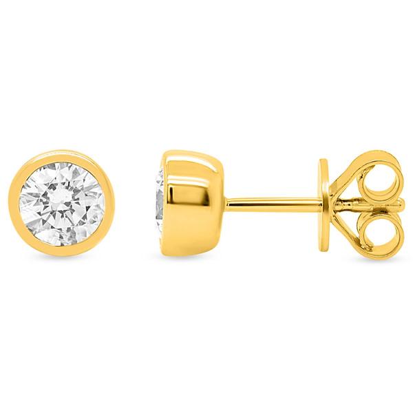 Nova Star(R) 1ctw. Round Lab-Grown Diamond Bezel-Set Stud Earrings