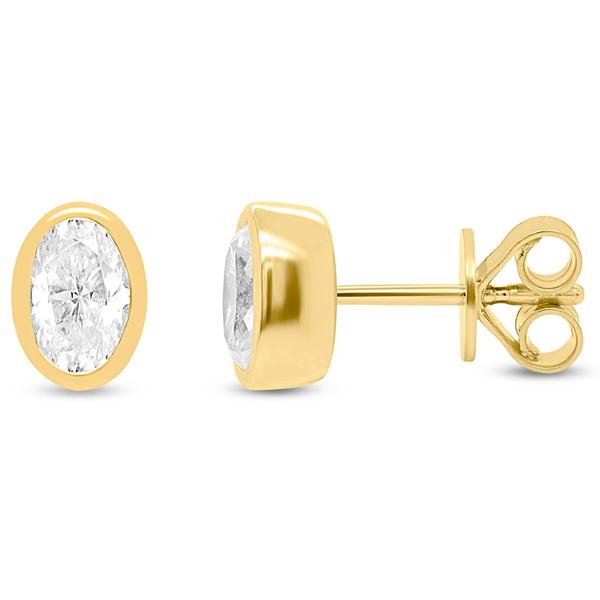 Nova Star(R) Gold Plated Sterling Silver Lab Grown Diamond Earrings