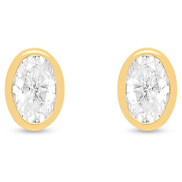 Nova Star(R) Gold Plated Sterling Silver Lab Grown Diamond Earrings alternate view
