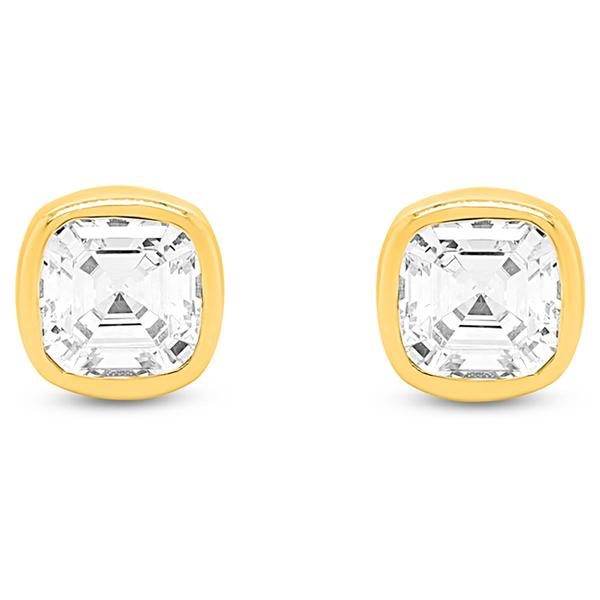 Nova Star(R) Gold Plated Sterling Silver Lab Grown Diamond Earrings alternate view