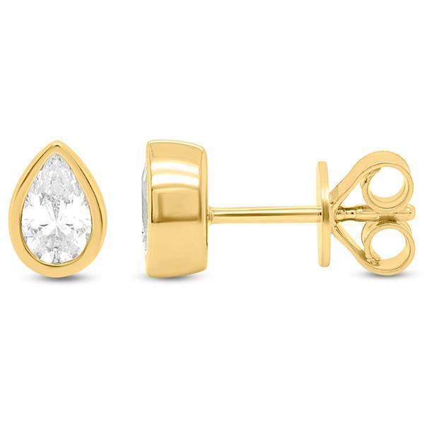 Nova Star(R) 1ctw. Pear Lab Grown Diamond Bezel-Set Stud Earrings