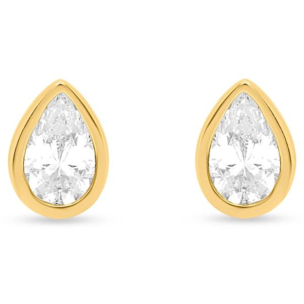 Nova Star(R) 1ctw. Pear Lab Grown Diamond Bezel-Set Stud Earrings alternate view