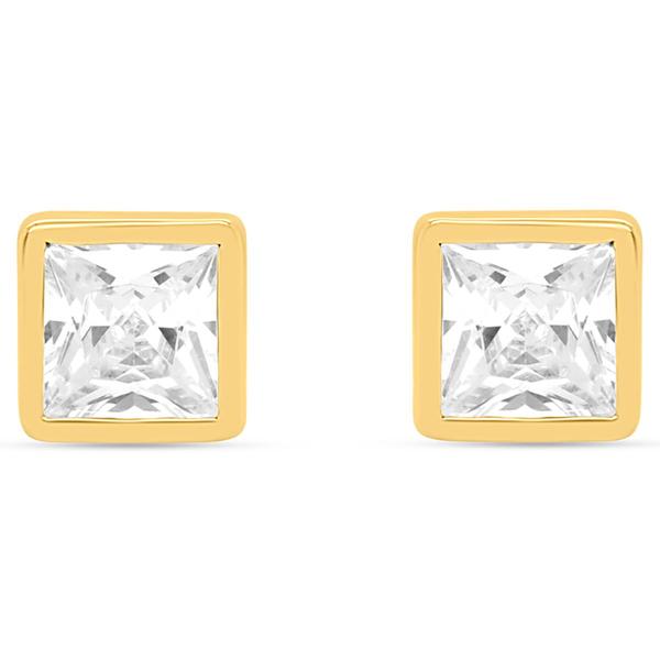 Nova Star(R) Gold Plated Sterling Silver Lab Grown Diamond Earrings alternate view