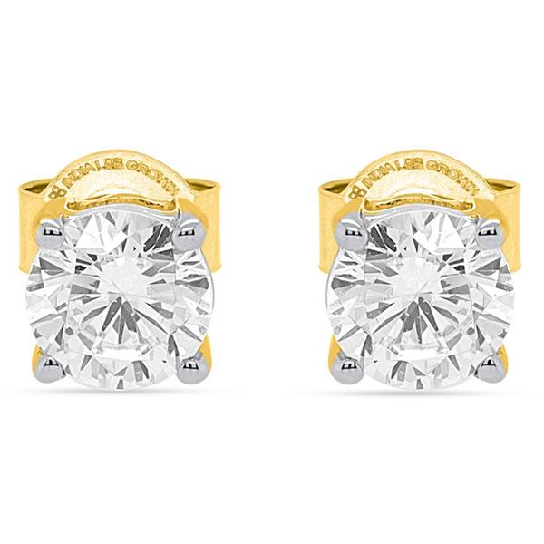 Nova Star(R) 14kt. Gold 2ctw. Lab Grown Diamond Stud Earrings alternate view