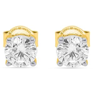Nova Star(R) 14kt. Gold 2ctw. Lab Grown Diamond Stud Earrings alternate view