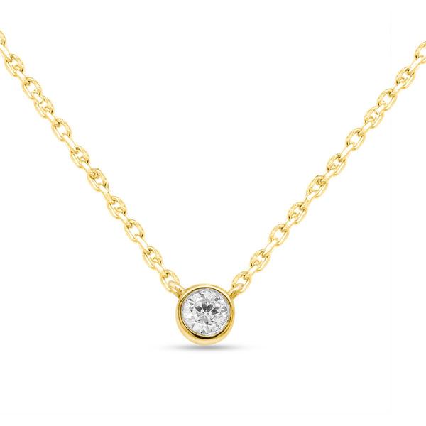 Nova Star(R) 1/4ctw. Lab Grown Diamond Bezel Set Solitaire Pendant