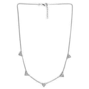 Nova Star(R) Lab Grown Diamond Heart Cluster Station Necklace