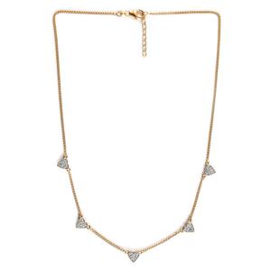Nova Star(R) Gold Plated Lab Grown Diamond Heart Cluster Necklace