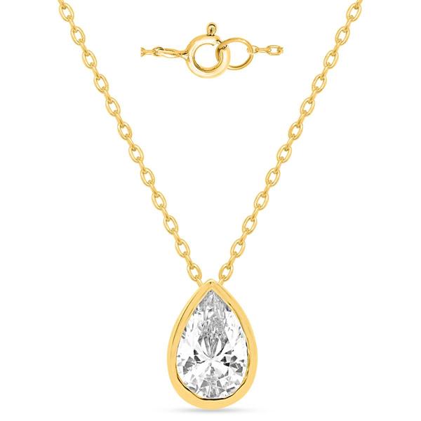 Nova Star(R) 1ctw. Pear Lab-Grown Diamond Solitaire Pendant alternate view
