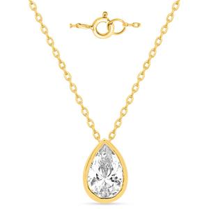 Nova Star(R) 1ctw. Pear Lab-Grown Diamond Solitaire Pendant alternate view