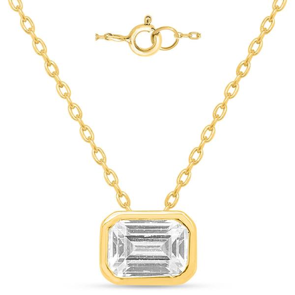 Nova Star(R) 1ctw. Emerald Lab Grown Diamond Solitaire Pendant alternate view
