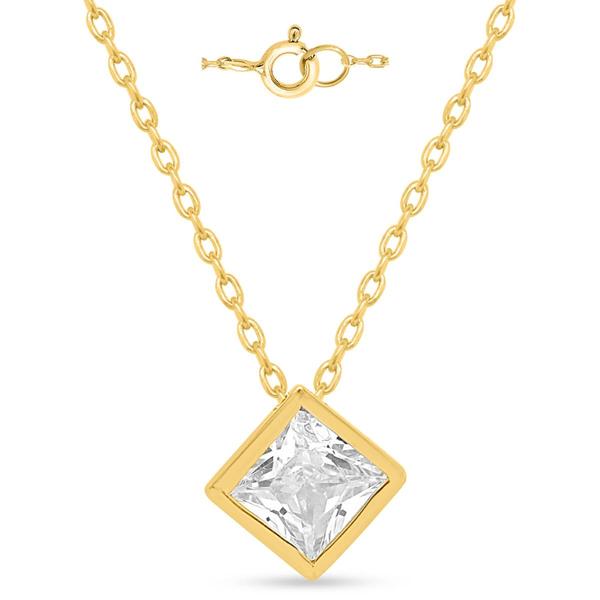 Nova Star(R) Gold Plated Sterling Silver Lab Grown Diamond Pendant