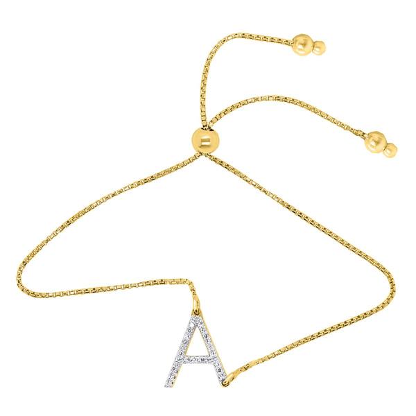 Nova Star(R) Gold-Plated 1/10ctw. Lab-Grown Diamond A Bolo Bracelet