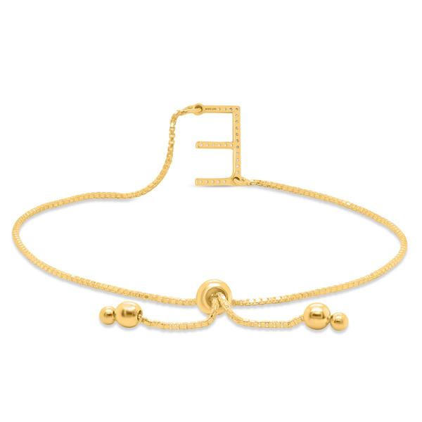 Nova Star(R) Gold-Plated 1/10ctw. Lab-Grown Diamond E Bolo Bracelet alternate view
