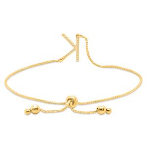 Nova Star(R) Gold-Plated 1/10ctw. Lab-Grown Diamond K Bolo Bracelet alternate view