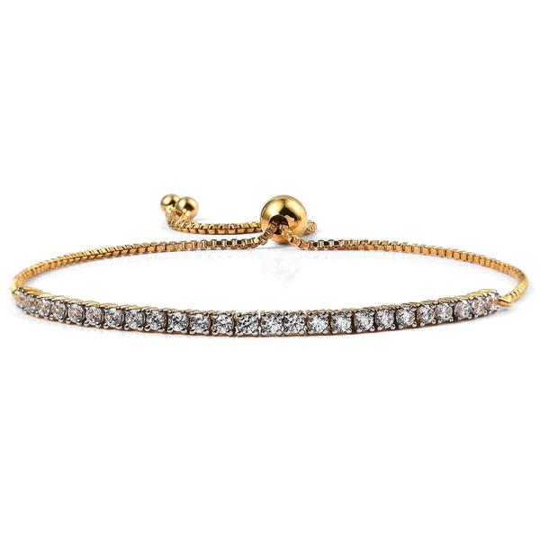 Nova Star(R) Gold-Plated 1ctw. Lab-Grown Diamond Bolo Bracelet