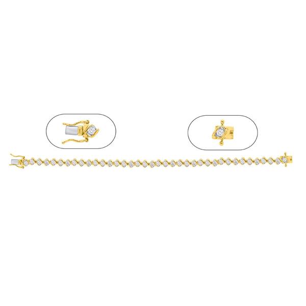 Nova Star(R) Gold Plated 3ctw. Lab Grown Diamond Bracelet alternate view