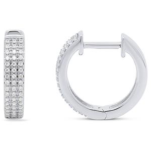 Diamond Classics(tm) Sterling 1/4ctw. Diamond 3-Row Hoop Earrings