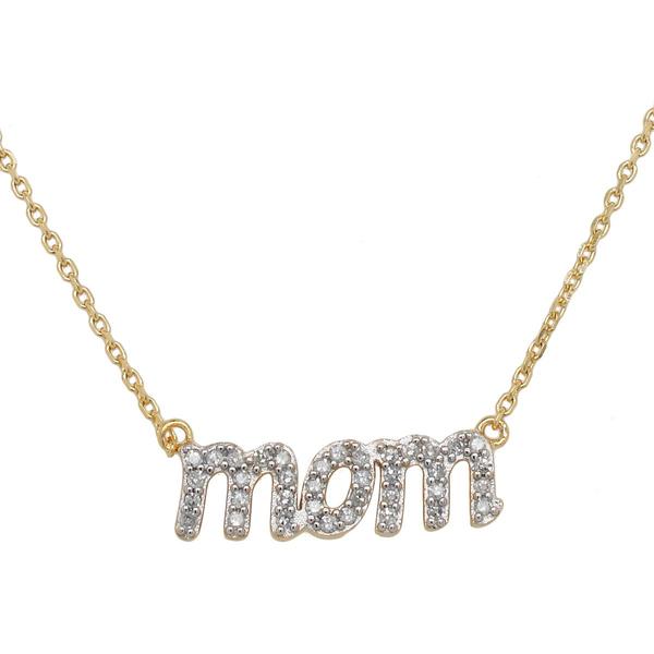 Diamond Classics(tm) Yellow Gold 1/4ctw. Diamond Mom Necklace alternate view
