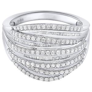 Diamond Classics(tm) 1ctw. Round & Baguette Diamond Fashion Ring alternate view