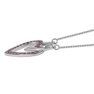 Nova Star(R) Sterling Silver Created Ruby Twin Heart Pendant alternate view