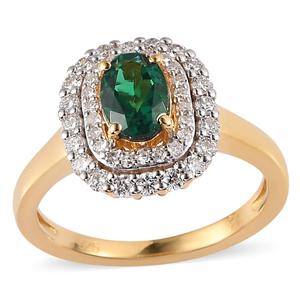 Nova Star(R) Lab Grown Emerald & Lab Grown Diamond Ring