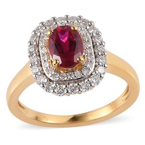 Nova Star(R) Oval Lab Grown Ruby & Lab Grown Diamond Ring