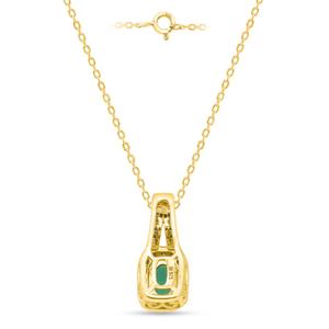Gemstone Classics(tm) Created Emerald Lab Grown Diamond Pendant alternate view