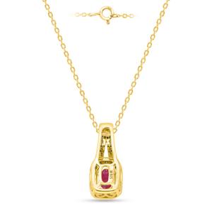 Gemstone Classics(tm) Created Ruby Lab Grown Diamond Pendant alternate view