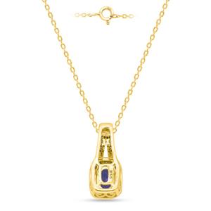 Gemstone Classics(tm) Created Sapphire Lab Grown Diamond Pendant alternate view
