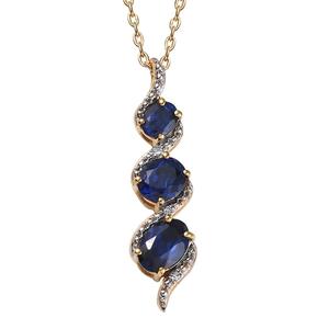Nova Star(R) Lab Grown Sapphire & Lab Grown Diamond Journey Pendant alternate view