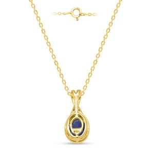 Gemstone Classics(tm) Created Sapphire Lab Grown Diamond Pendant alternate view