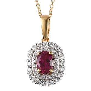 Nova Star(R) Created Ruby & Lab Grown Diamond Pendant
