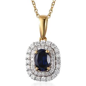 Nova Star(R) Lab Grown Sapphire & Lab Grown Diamond Pendant