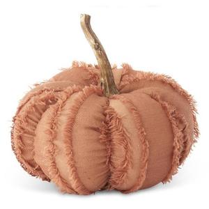 K&K Interiors Orange Fringe Pumpkin