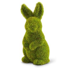 K&K Interiors 6in. Moss-Covered Standing Bunny