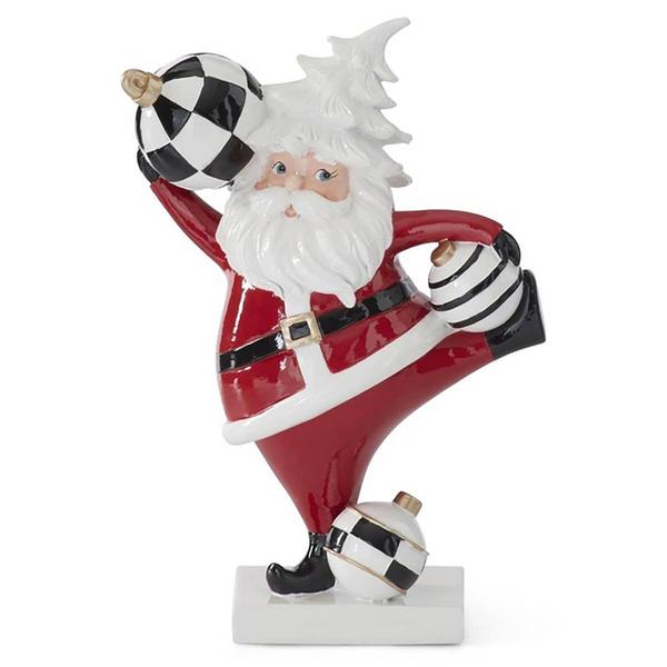 K&K Interiors Resin Santa Holding Ornament