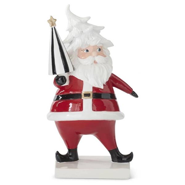 K&K Interiors Resin Santa Holding Tree