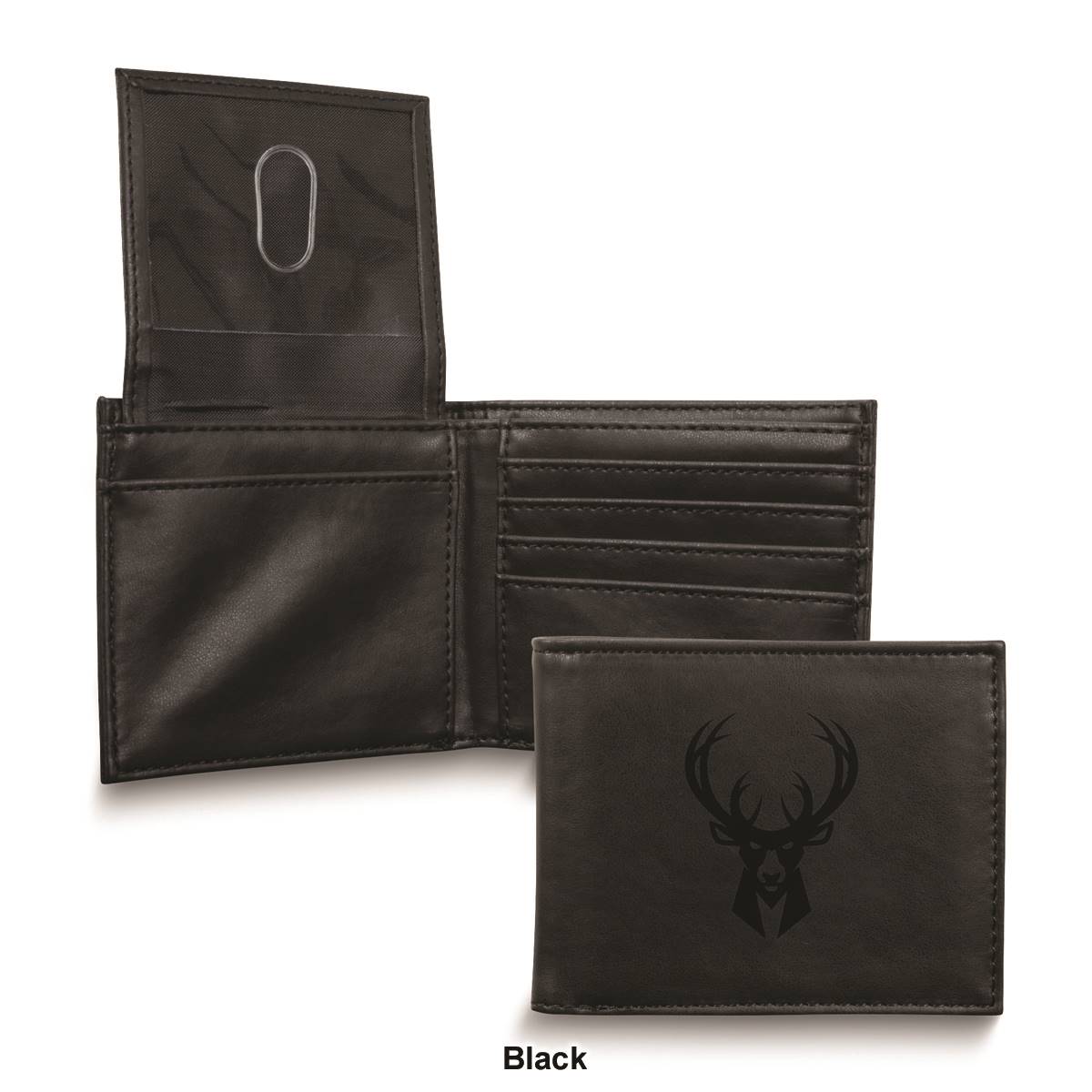 Mens NBA Milwaukee Bucks Faux Leather Bifold Wallet