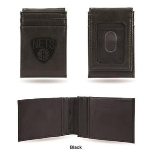 Mens NBA Brooklyn Nets Faux Leather Front Pocket Wallet alternate view