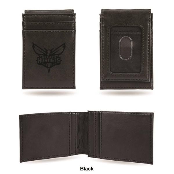 Mens NBA Charlotte Hornets Faux Leather Front Pocket Wallet alternate view