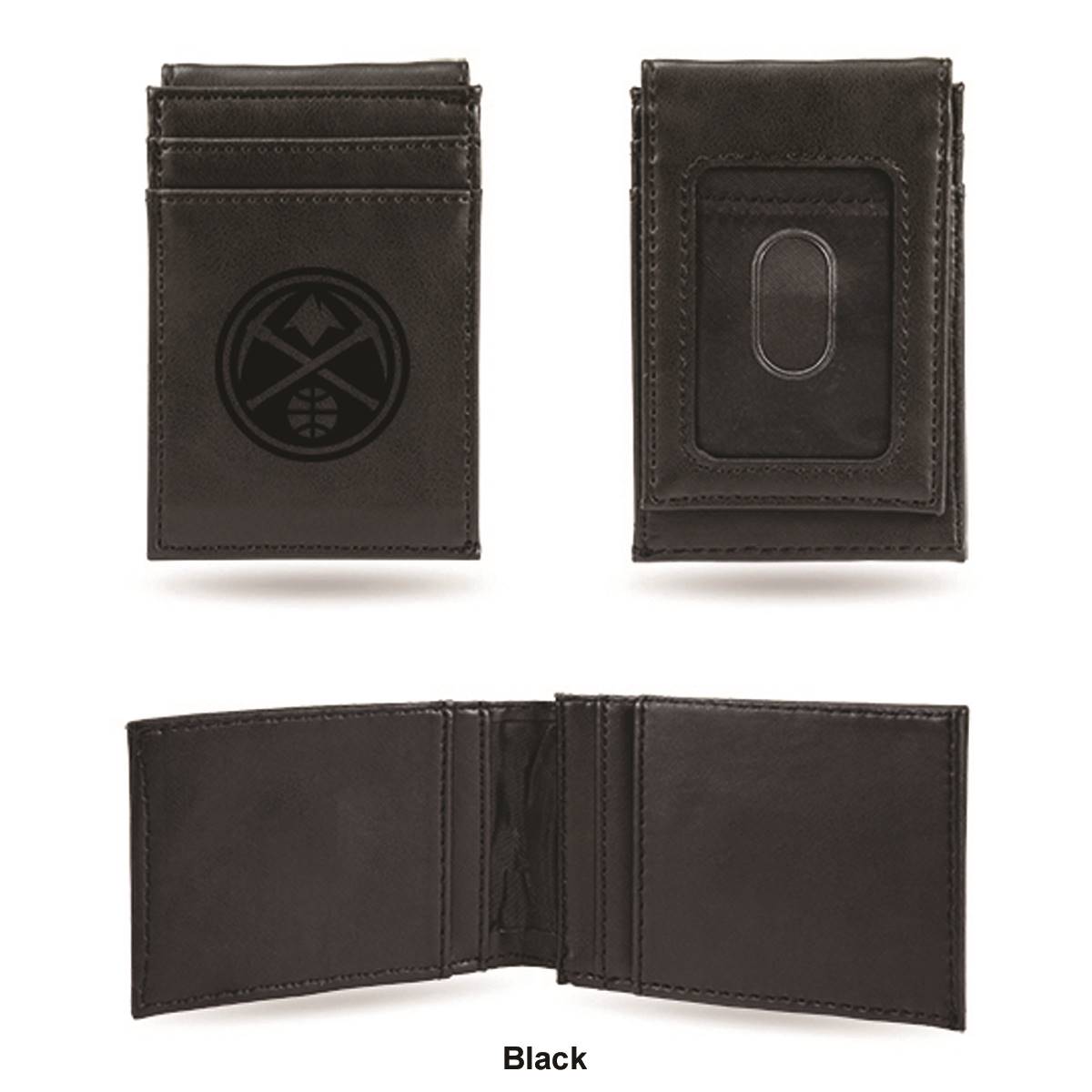 Mens NBA Denver Nuggets Faux Leather Front Pocket Wallet