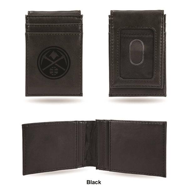Mens NBA Denver Nuggets Faux Leather Front Pocket Wallet alternate view