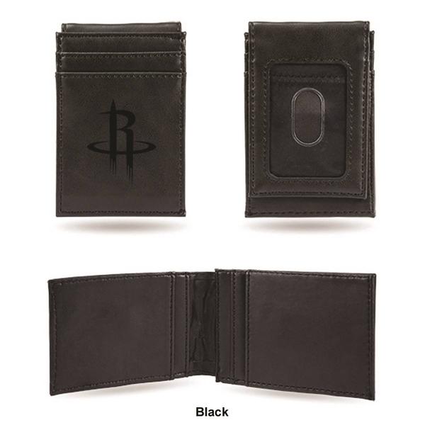Mens NBA Houston Rockets Faux Leather Front Pocket Wallet alternate view