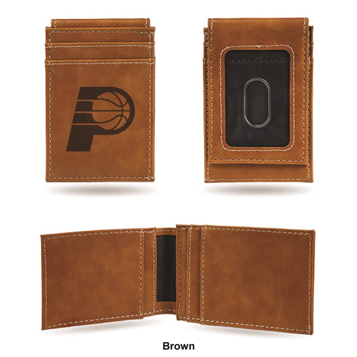 Mens NBA Indiana Pacers Faux Leather Front Pocket Wallet