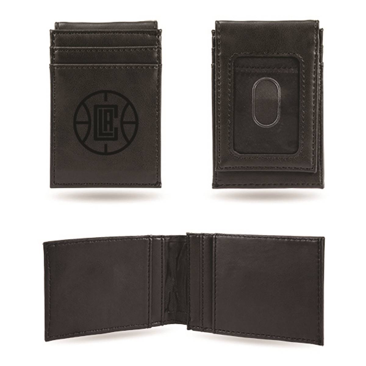 Mens NBA Los Angeles Clippers Faux Leather Front Pocket Wallet